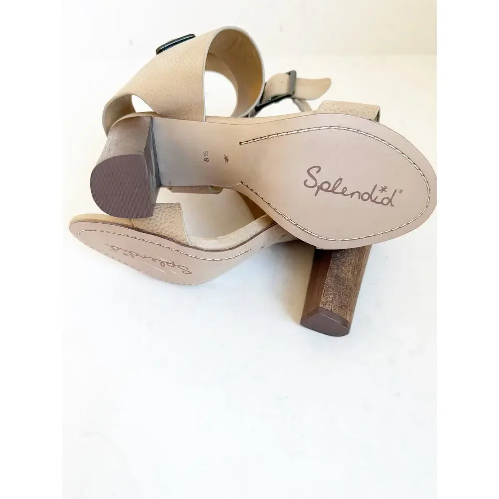 Splendid Jayla Heel Tan Mushroom NWOB 8.5 Sandal
